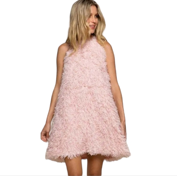 POL Dresses & Skirts - POL Shag 60’s Mod Pink Flamingo Feather Style Party A Line Dress NWT